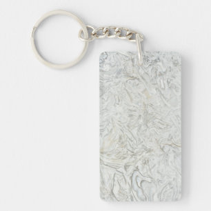 Porte-clefs Motif de surface en marbre gris