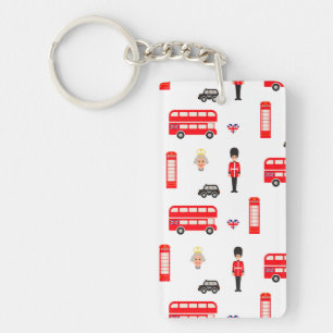 Porte-clefs Motif de symboles de l'Angleterre