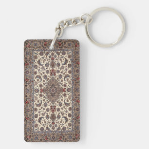 Porte-clefs Motif de Tapis Persan Fleur Oriental