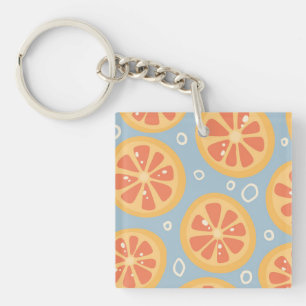 Porte-clefs Motif de tranches orange brillantes et audacieuses