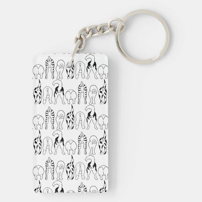 Porte-clefs Motif des boutons de chien (Dos)