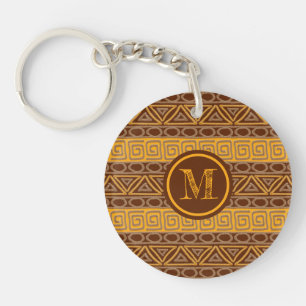 Porte-clefs motif d'ethnie tribale africaine