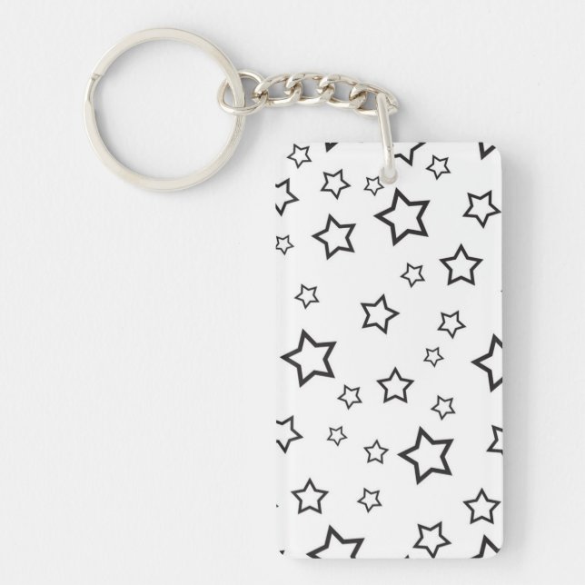 Porte-clefs Motif d'étoiles (Devant)