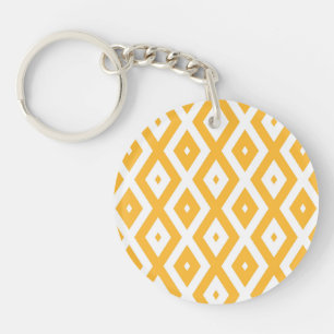 Porte-clefs Motif diamant jaune et blanc soleil