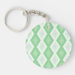 Porte-clefs Motif diamant vert pomme