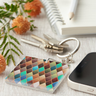 Porte-clefs Motif Diamond coloré