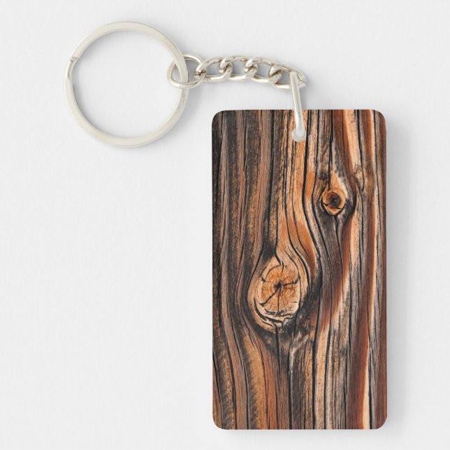 Porte-clefs Motif du grain de bois (Devant)