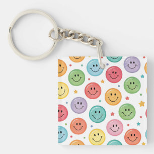 Porte-clefs Motif Émoticône Sourire