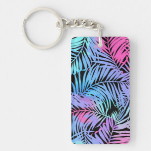 Porte-clefs motif feuille