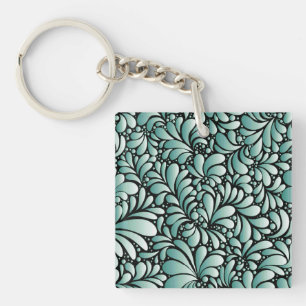 Porte-clefs Motif Fleur désirable en Minty Green