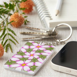 Porte-clefs Motif Fleurs Cosmos