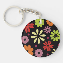 Porte-clefs Motif floral automnal sans couture