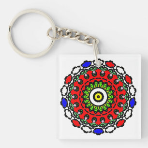 Porte-clefs Motif floral mandala sans couture