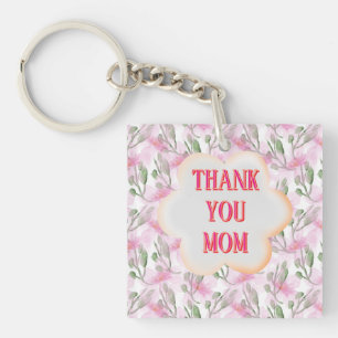 Porte-clefs Motif floral personnalisé et aquarelle sur mesure