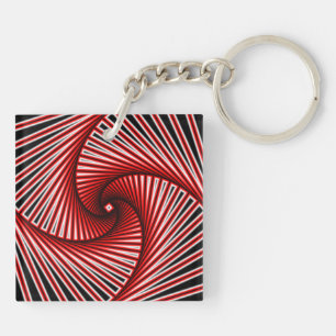Porte-clefs Motif fractal spiral