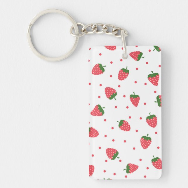 Porte-clefs Motif fraise (Devant)