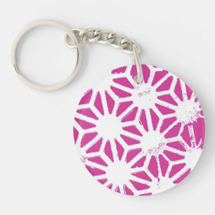 Porte-clefs Motif géométrique Fuchsia