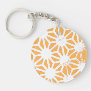 Porte-clefs Motif géométrique jaune