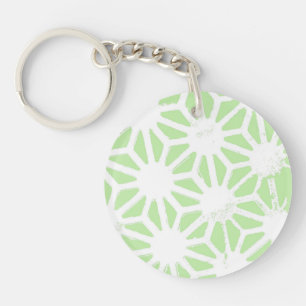 Porte-clefs Motif géométrique vert pomme