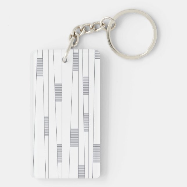Porte-clefs Motif graphique linéaire simple, minimal et modern (Dos)