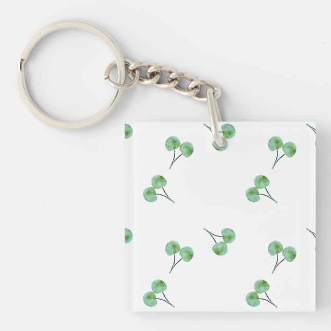 Porte-clefs Motif Green Cherry (Devant)