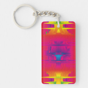 Porte-clefs Motif indien de couleur vibrante festive