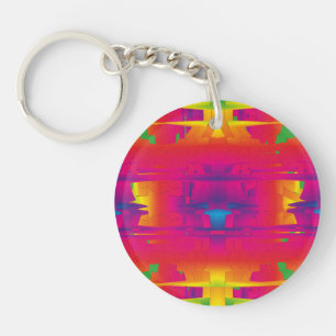 Porte-clefs Motif indien de couleur vibrante festive