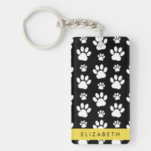 Porte-clefs Motif mâle, Patrouilles de chien, Noir et Blanc, V