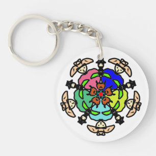 Porte-clefs Motif mandala floral sans couture