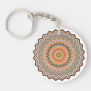 Porte-clefs Motif Mandala Zigzag