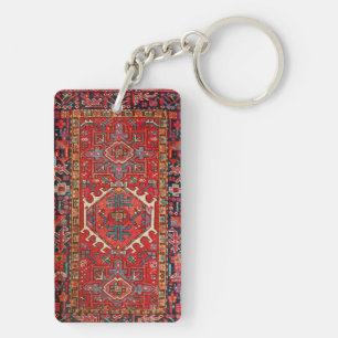 Porte-clefs Motif persan turc oriental, Tapis, Rouge