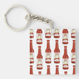 Porte-clefs Motif Picante pour le plaisir de la sauce chaude