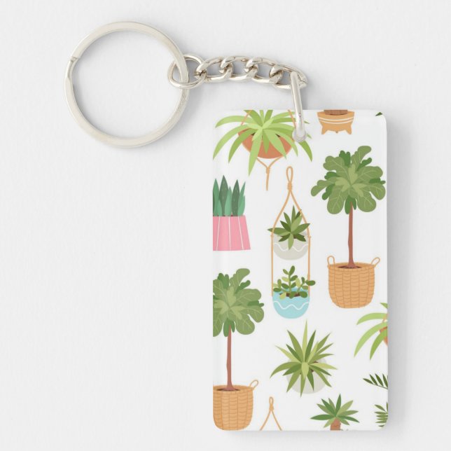 Porte-clefs motif plante (Devant)