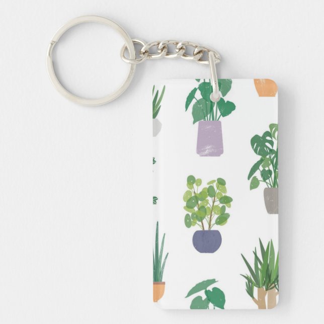 Porte-clefs motif plante (Devant)