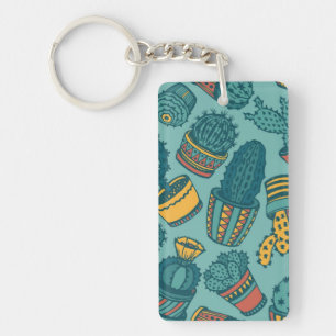 Porte-clefs motif plante