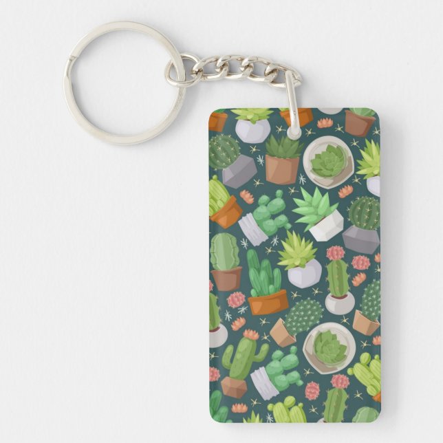 Porte-clefs motif plante (Devant)