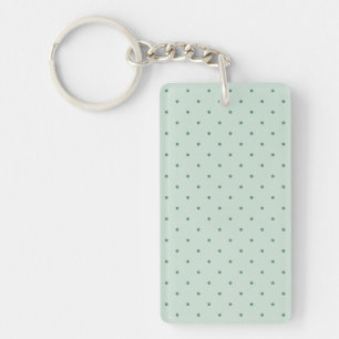 Porte-clefs Motif Pois vert dainty sur un vert plus clair