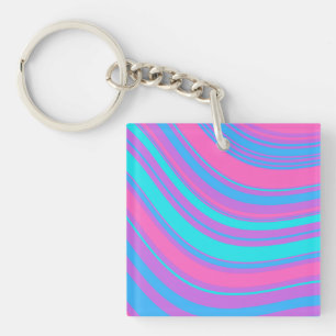 Porte-clefs Motif rétro Wavy