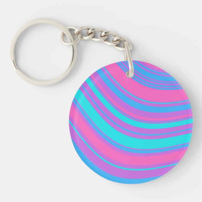 Porte-clefs Motif rétro Wavy (Devant)
