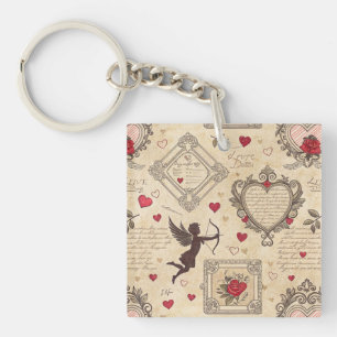 Porte-clefs Motif romantique de vintage Cupid (8)