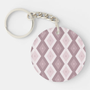 Porte-clefs motif rose quartz rose diamant