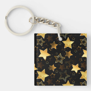 Porte-clefs Motif sans couture avec étoiles d'or