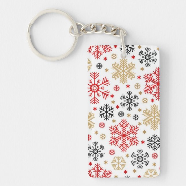 Porte-clefs Motif Snowflake (Devant)
