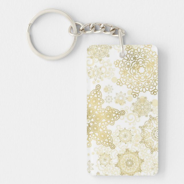 Porte-clefs Motif Snowflake (Devant)