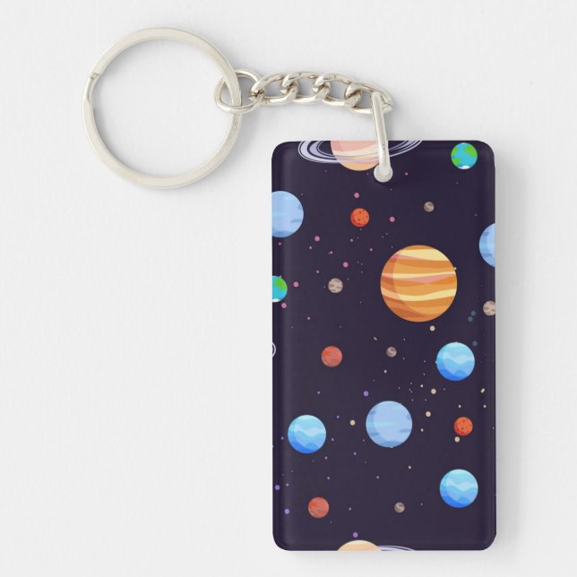 Porte-clefs Motif spatial (Devant)