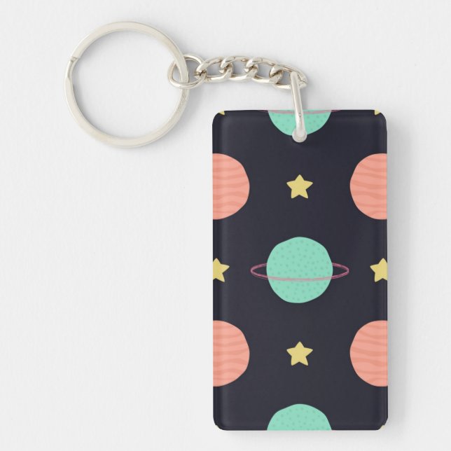 Porte-clefs Motif spatial (Devant)