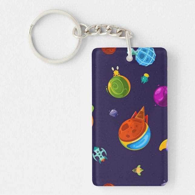 Porte-clefs Motif spatial (Devant)
