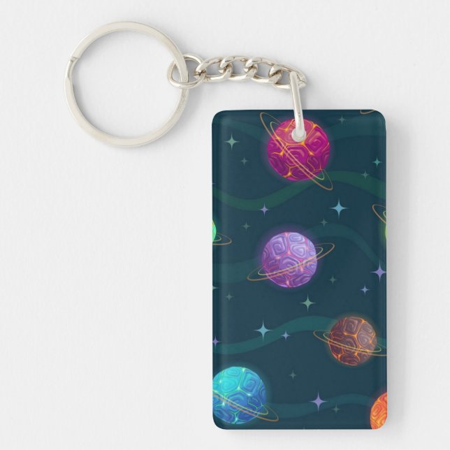 Porte-clefs Motif spatial (Devant)