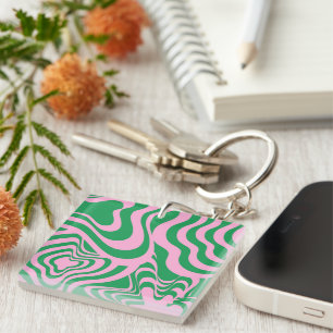 Porte-clefs Motif Super Y2K rétro-tordu coloré