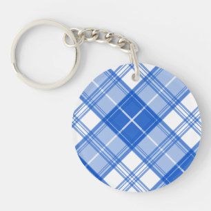Porte-clefs Motif Tartan Brun Blanc yxm0uat9